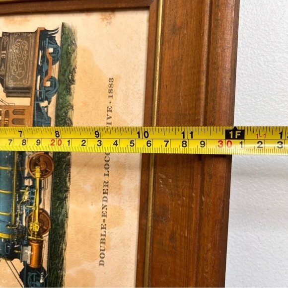 Vintage Framed Train Prints Pair of Two Mogul Tank  Double Ender Locomotives - Picture 9 of 16